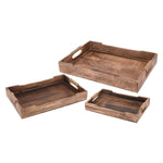 Tablett Serviertablett Holz Mango braun Holztablett Deko Dekotablett dunkelbraun Namma Markt