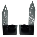 Teelichthalter Haus schwarz 2er Set Kerzenhalter Metall Zuhause Sprüche