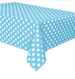 Tischdecke PVC Dots 137x274cm Hellblau