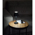 Tischleuchte Lampe Leuchte LED weiß schwarz Batterie Leselampe Nachttischlampe