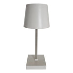 Tischleuchte Touch dimmbar LED Lampe Leuchte weiß silber kabellos Höhe 26 cm