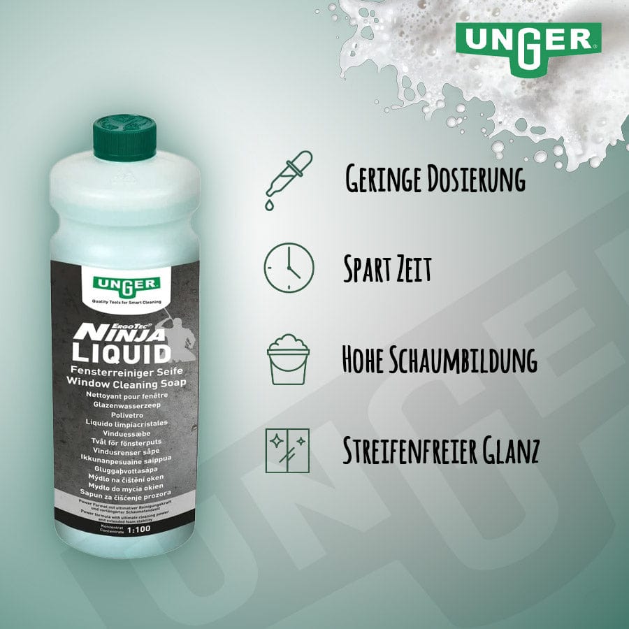UNGER NinJa Liquid Fensterreinigungsseife