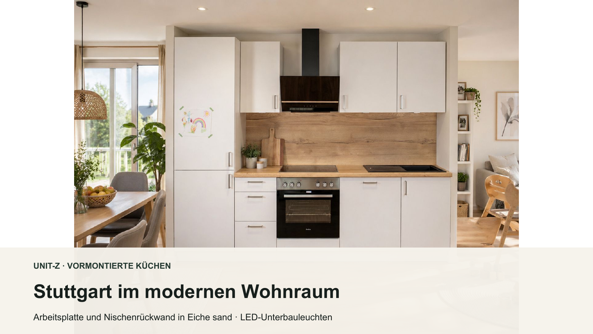 Stuttgart – Küchenzeile 270 cm, vormontiert