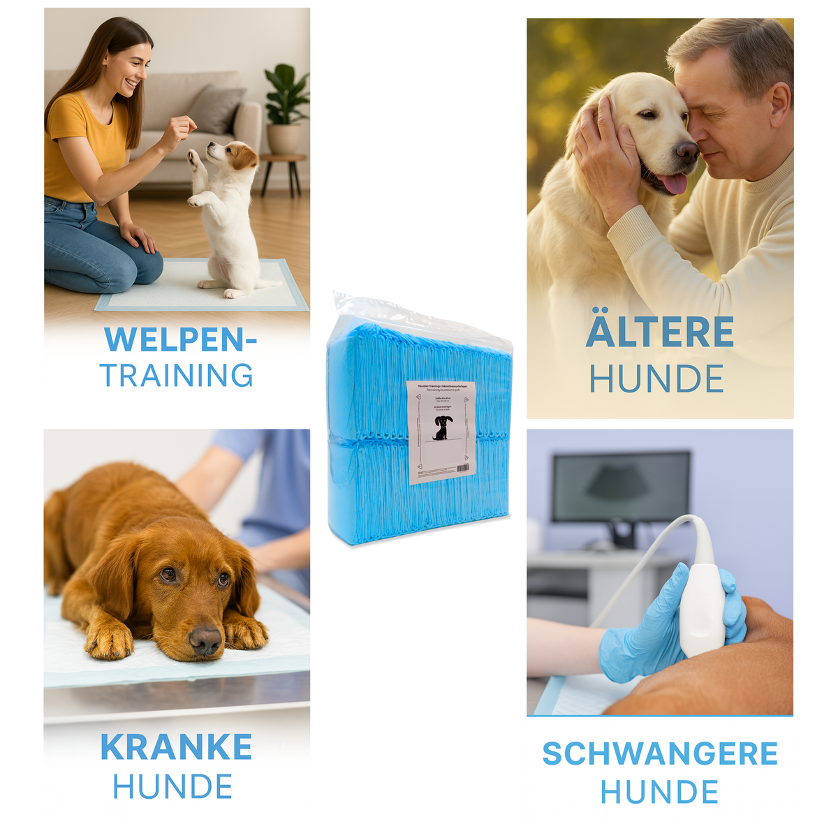 100 Welpenunterlagen 45×33 cm – Saugstarke Hunde-Trainingspads