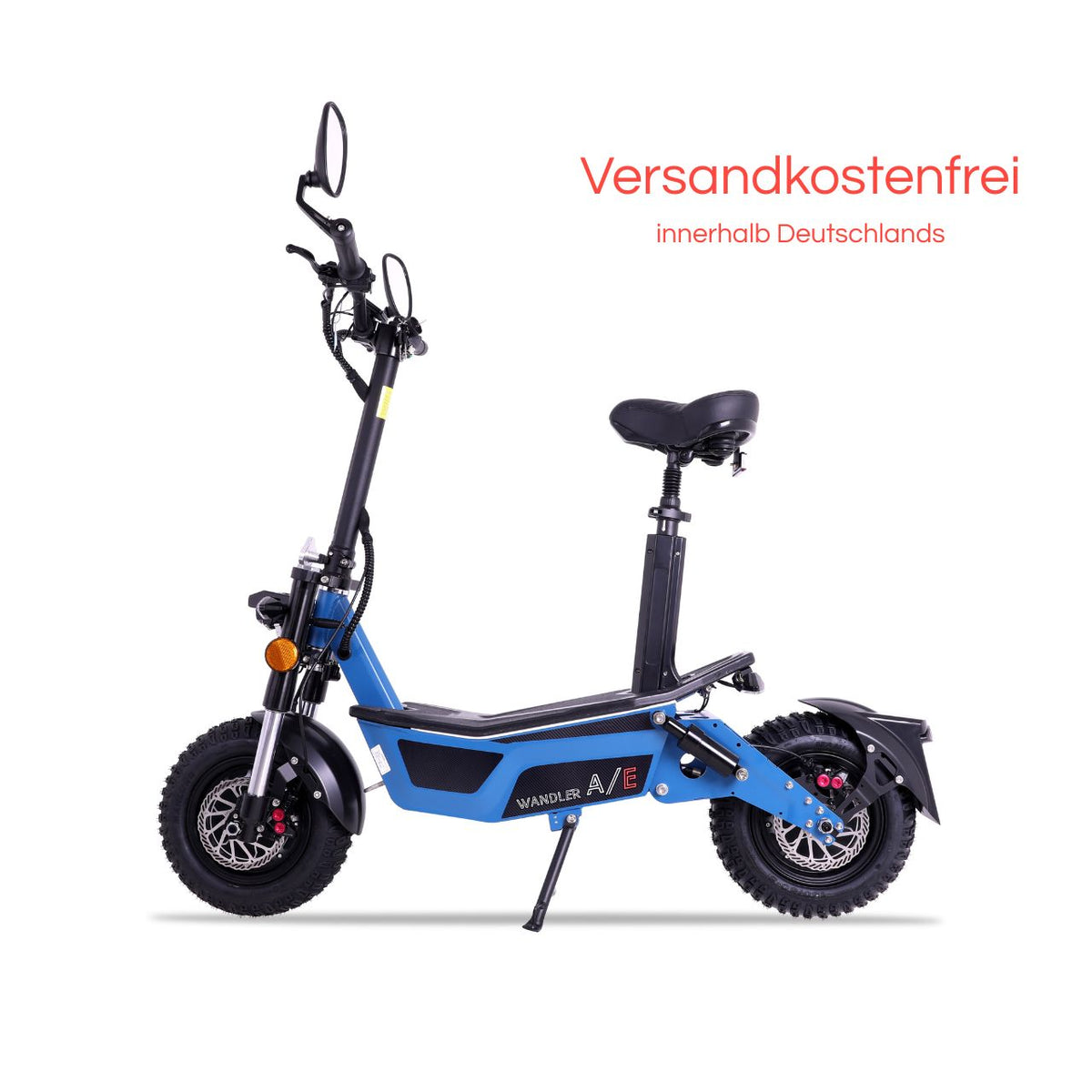 WANDLER A/E Blau – Allrad Elektroroller 45 km/h mit 2×1500W