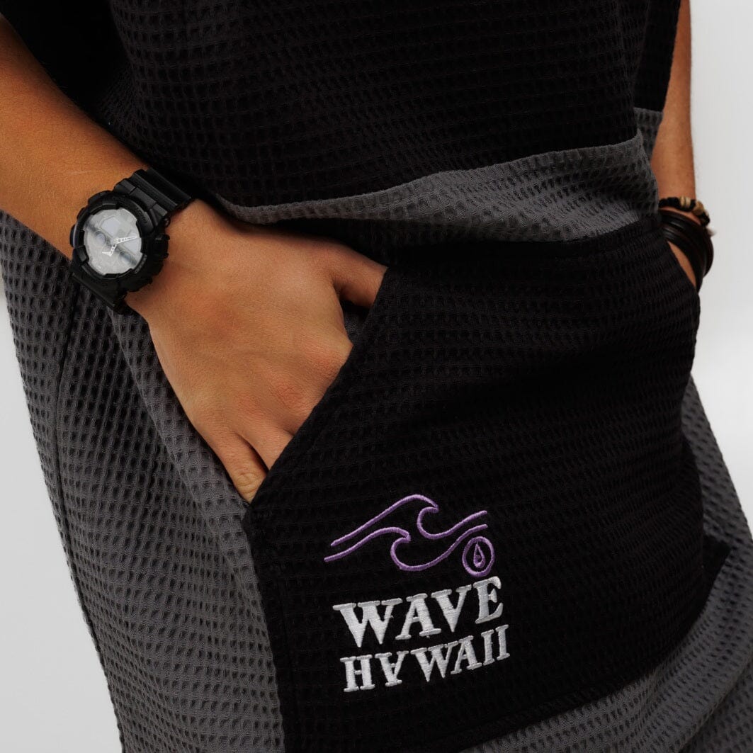 Travel Poncho El Yaque, Baumwolle Waffle Piquee