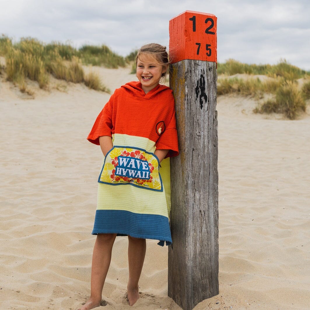 Travel Poncho Wailua, Baumwolle Waffle Piquee