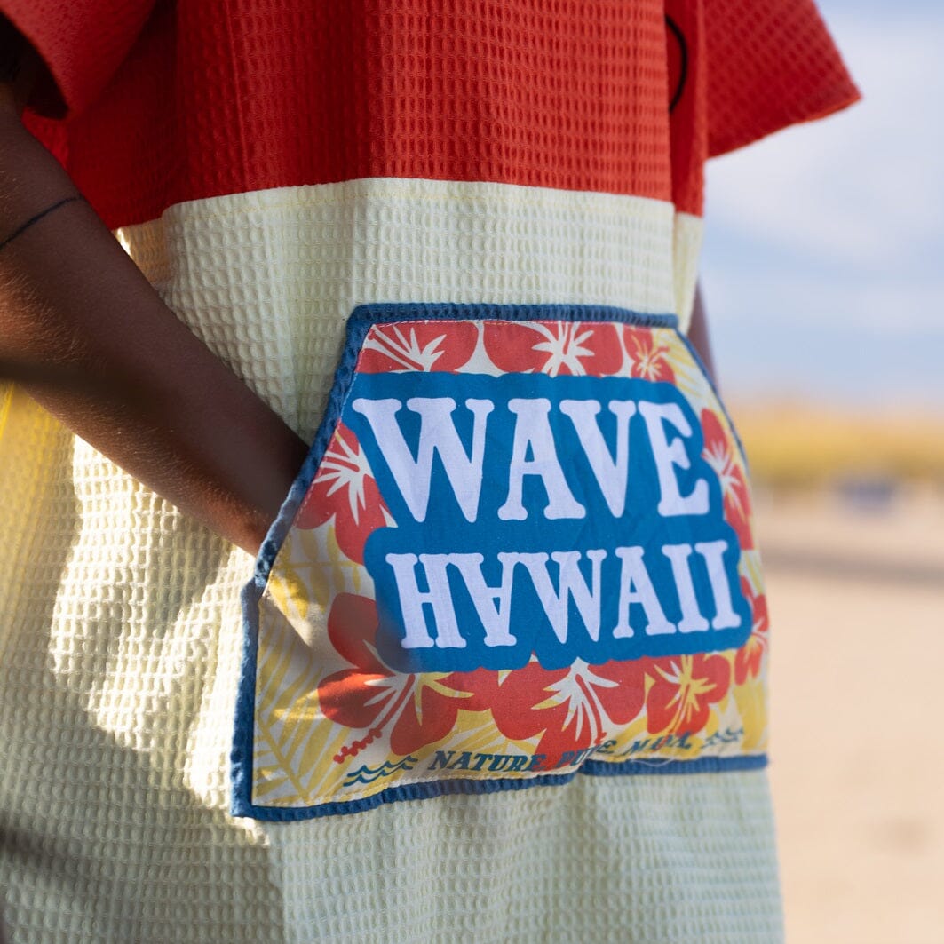 Travel Poncho Wailua, Baumwolle Waffle Piquee