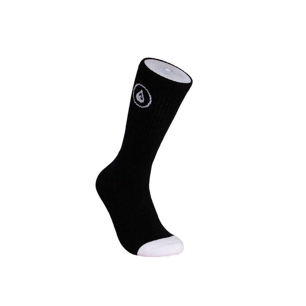 Cotton Crew Socks Logo black