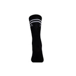 Cotton Crew Socks Stripes + Logo black