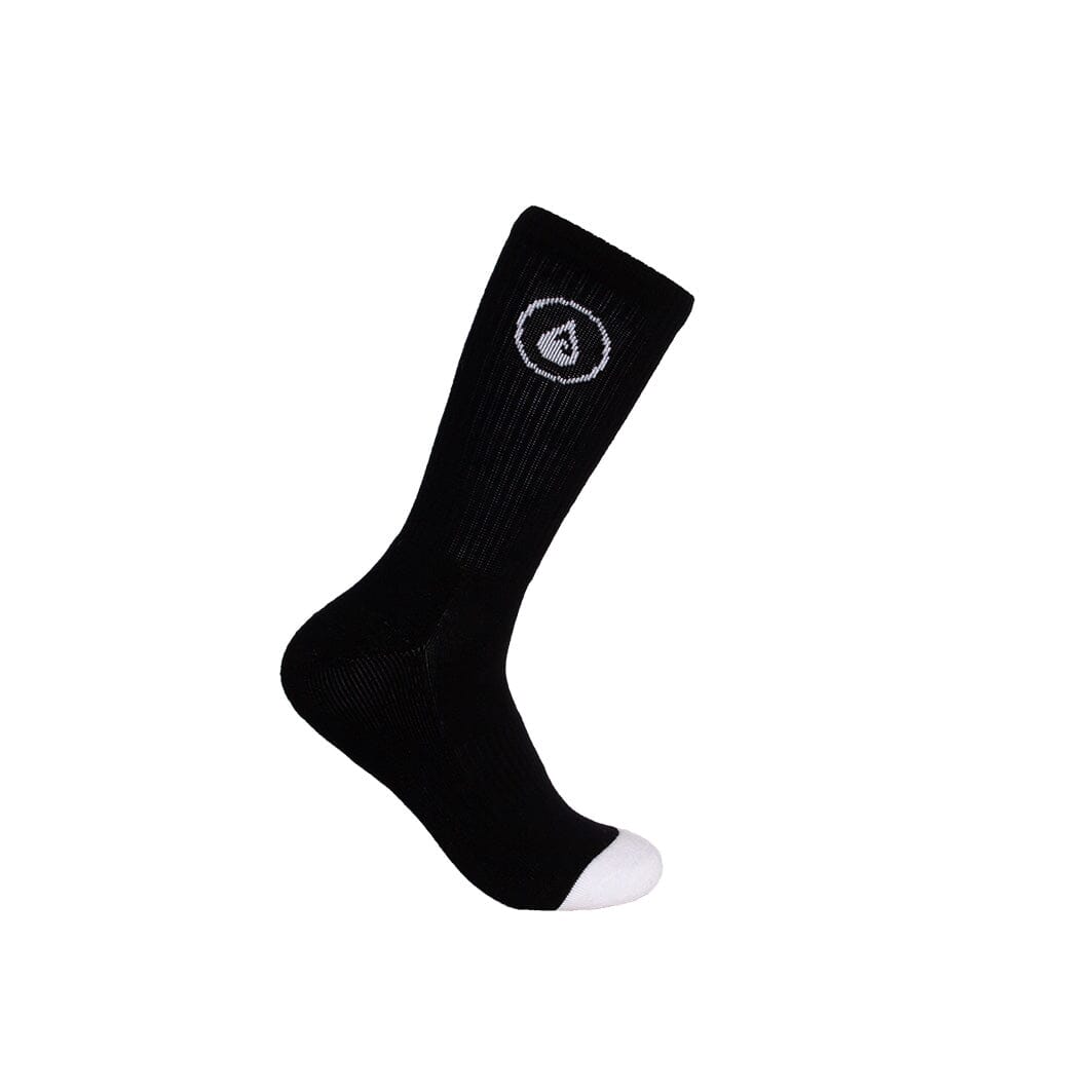 Cotton Crew Socks Logo black