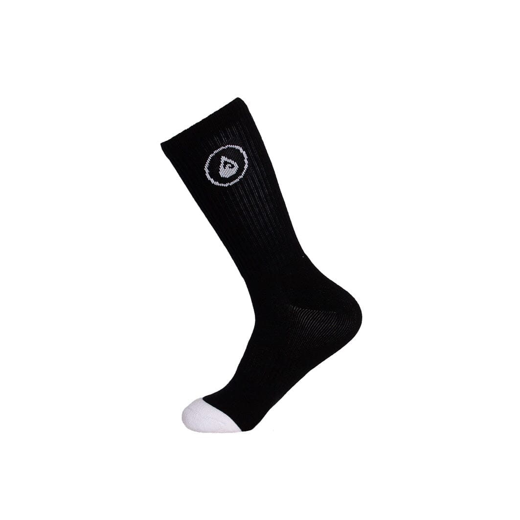 Cotton Crew Socks Logo black