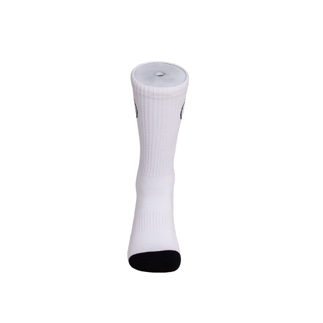 Cotton Crew Socks Logo white