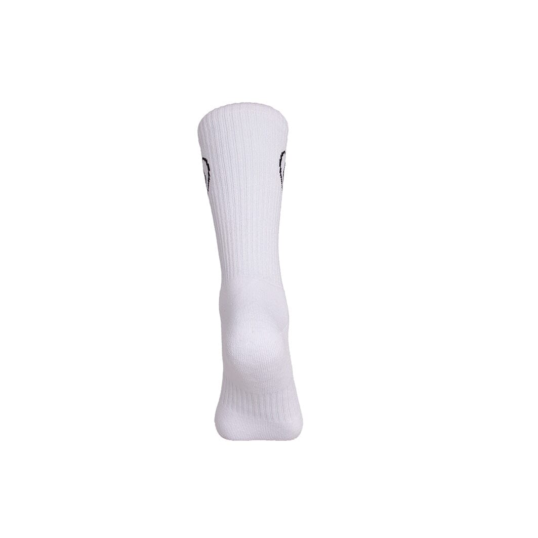 Cotton Crew Socks Logo white