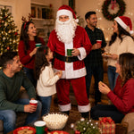Weihnachtsmann Nikolaus Kostüm aus Samt | Rot - 4 tlg.