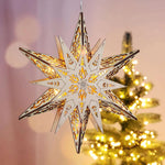 Weihnachtsstern Holzstern Ø 30cm Stern Holz Weihnachten Fensterdeko LED warmweiß Namma Markt