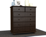Anika Kommode Massivholz aus 100% Bio Kiefer | 6-Schubladen Sideboard für modernen Wohnstil