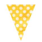 Wimpelkette Dots 3,65m Gelb