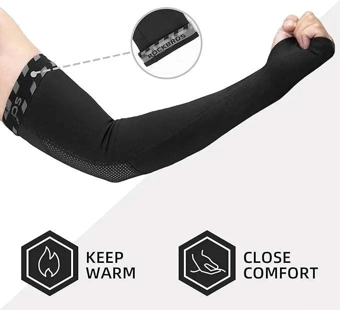 Winter Fleece Fahrrad-Armstulpen mit Daumenschlaufe Namma Markt