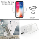 NALIA Glitzerhülle für iPhone X / XS – Funkelndes Silikon Case – DAZZLIN (Transparent & Stoßfest) – Marke aus Berlin