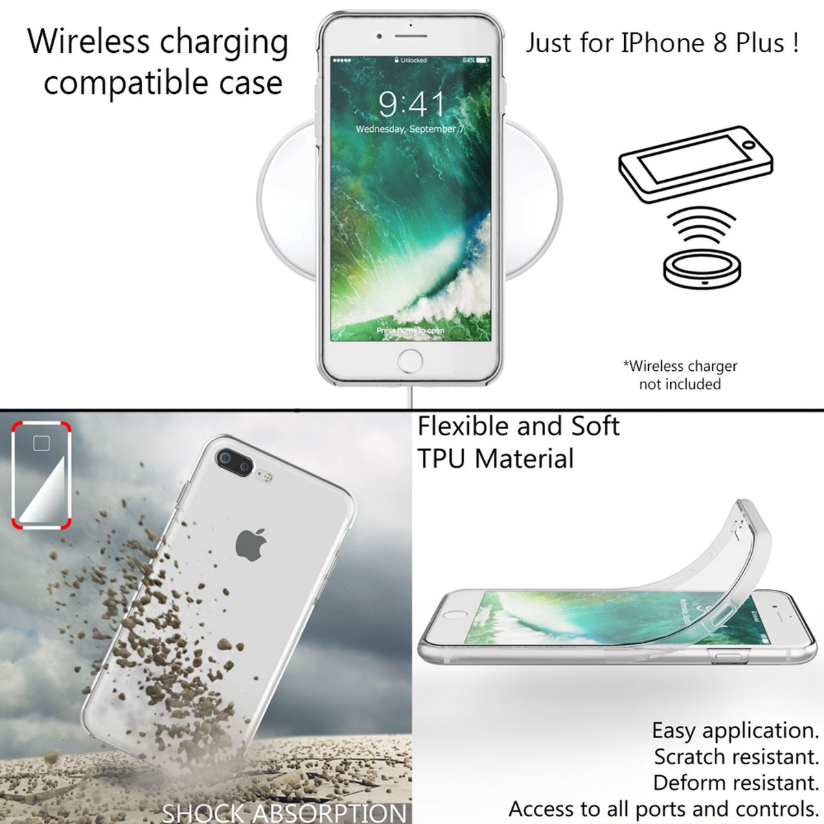 NALIA 360° Hülle für iPhone 7 Plus / 8 Plus – Vorne & Hinten Schutz – 360GUARD (Full-Body Case) – Marke aus Berlin