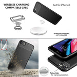 NALIA Silikonhülle für iPhone 7 / 8 / SE 2020 / SE 2022 – Rutschfest & Matt – VORTEX (Gebürstete Optik & Carbon Design) – Marke aus Berlin