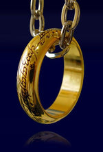 Der Eine Ring, vergoldet, mit Kette