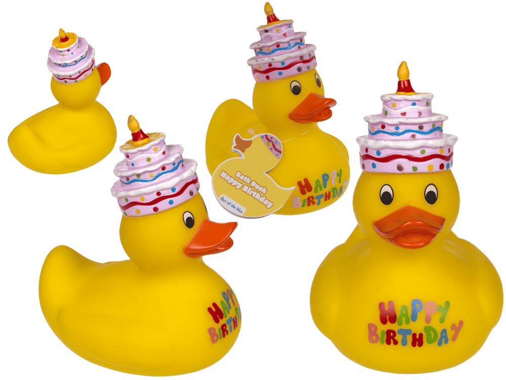 Quietsche-Ente "Happy Birthday" | 10 cm