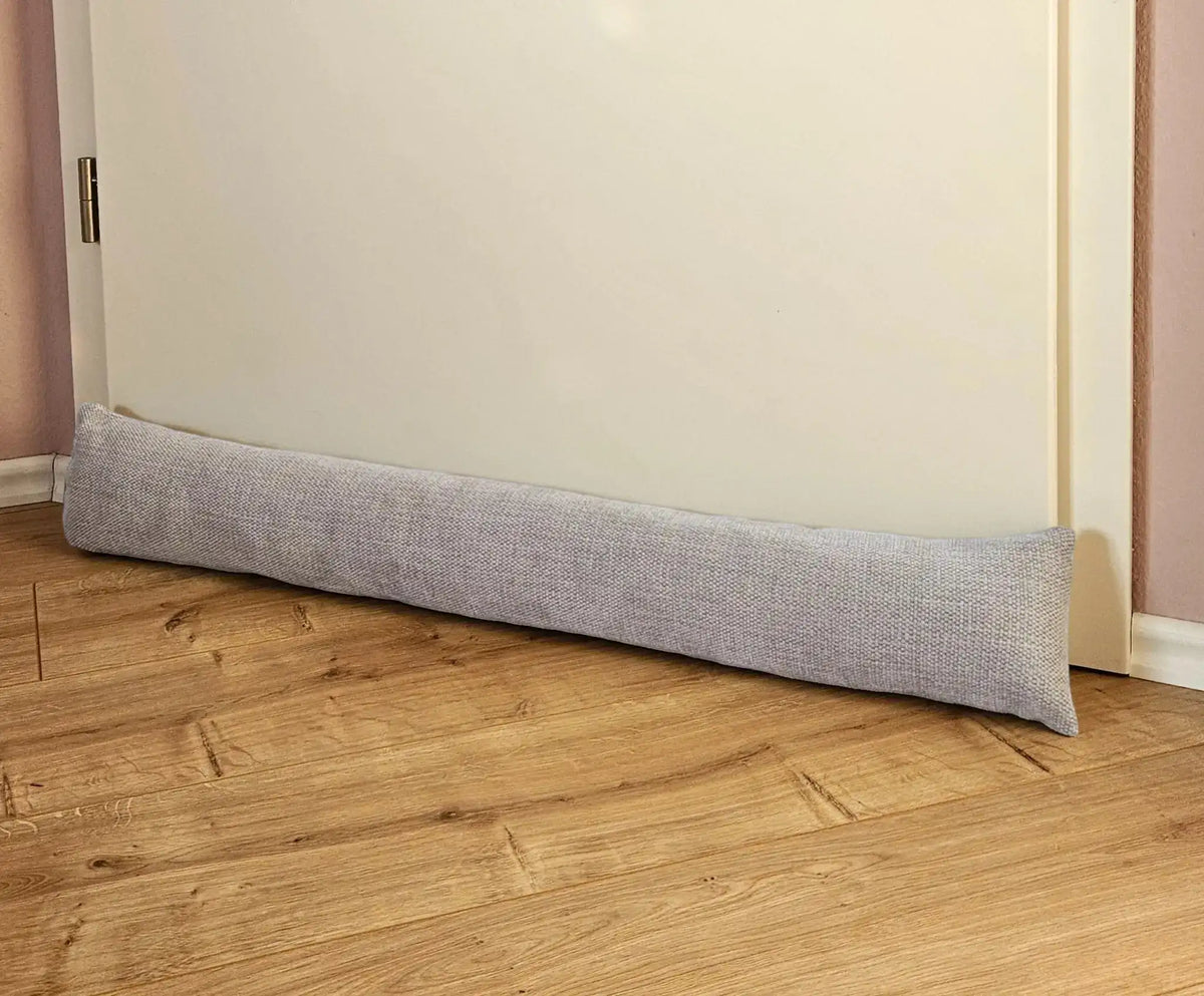 Zugluftstopper Türdichtung Türwindstopper Türen und Fenster Stoff grau creme beige 90 cm
