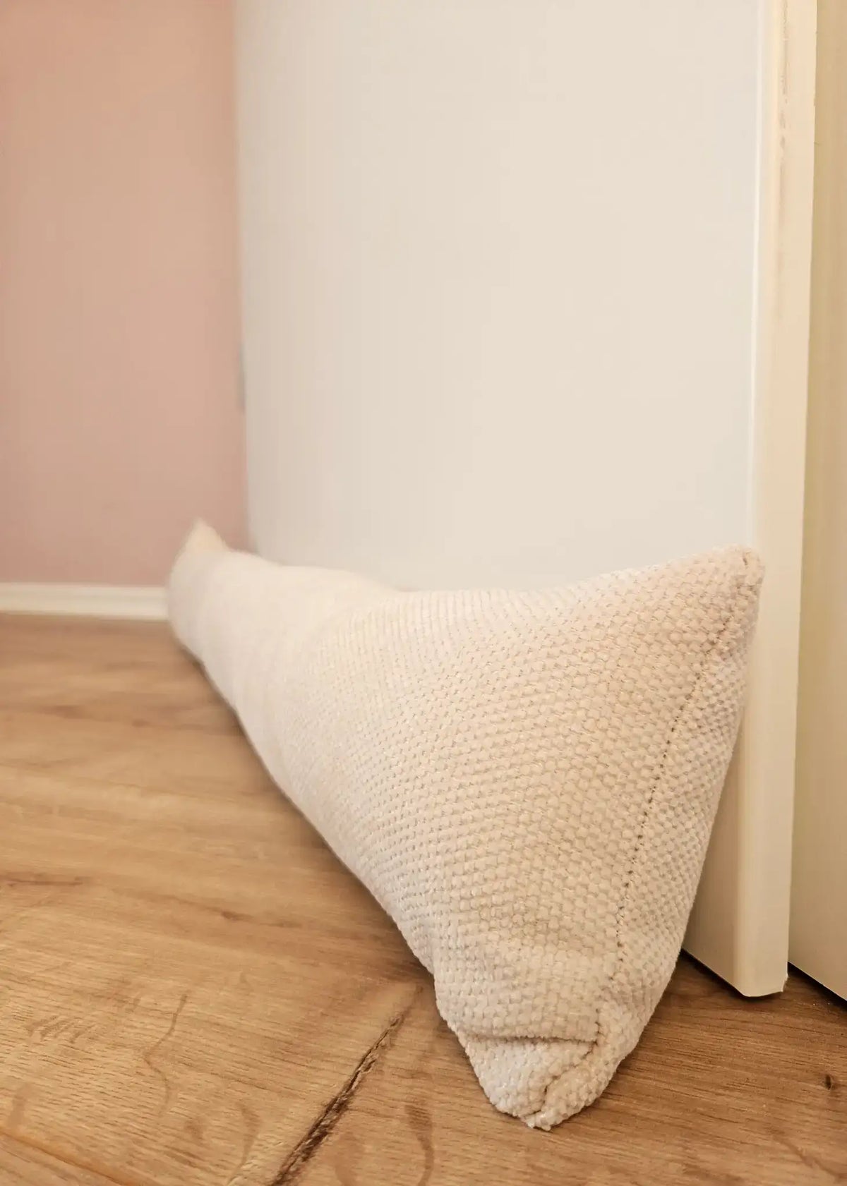 Zugluftstopper Türdichtung Türwindstopper Türen und Fenster Stoff grau creme beige 90 cm