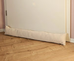 Zugluftstopper Türdichtung Türwindstopper Türen und Fenster Stoff grau creme beige 90 cm