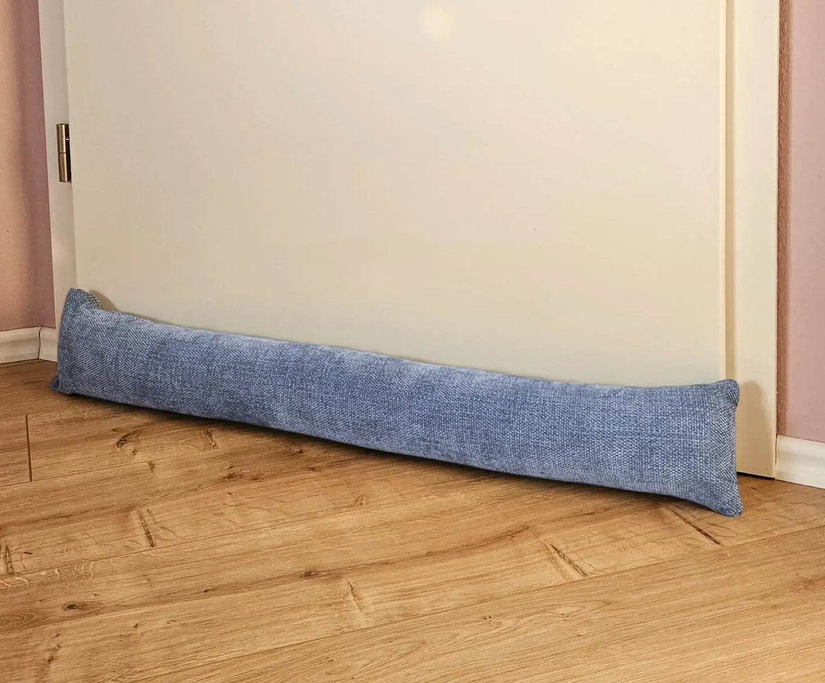 Zugluftstopper Türdichtung Türwindstopper Türen und Fenster Stoff grau creme beige 90 cm