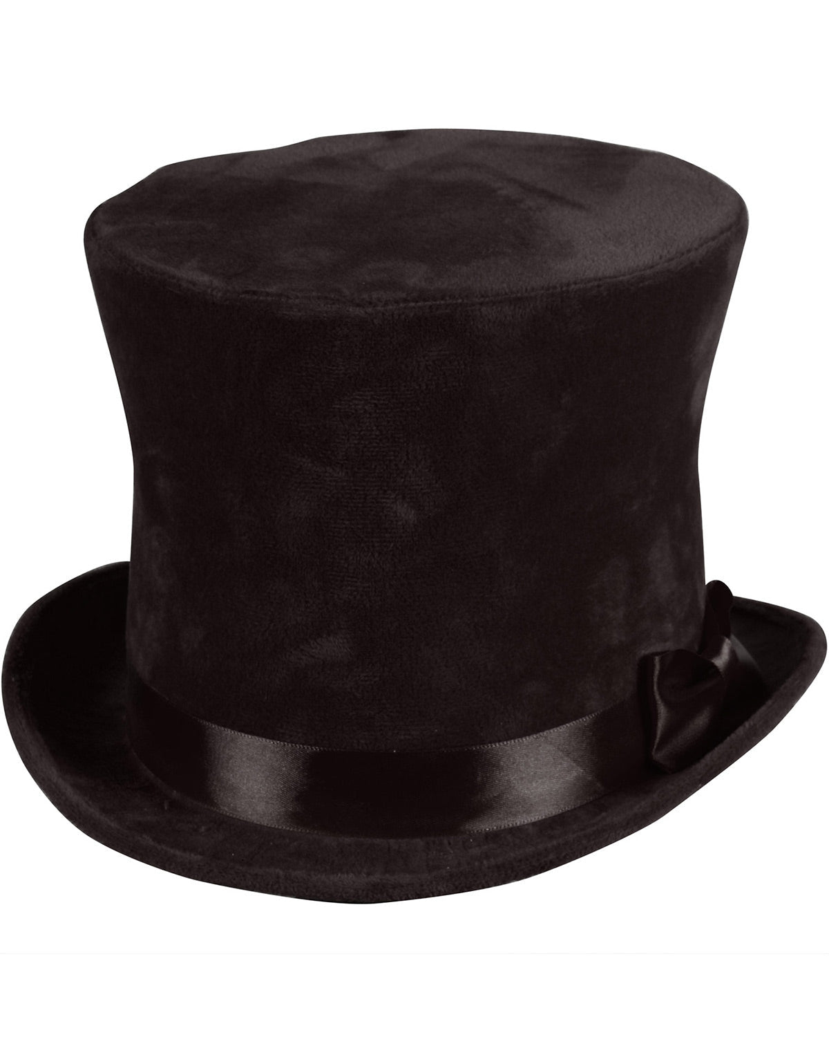 Zylinder "Flair" Velour mit Satinband 60 cm | Schwarz